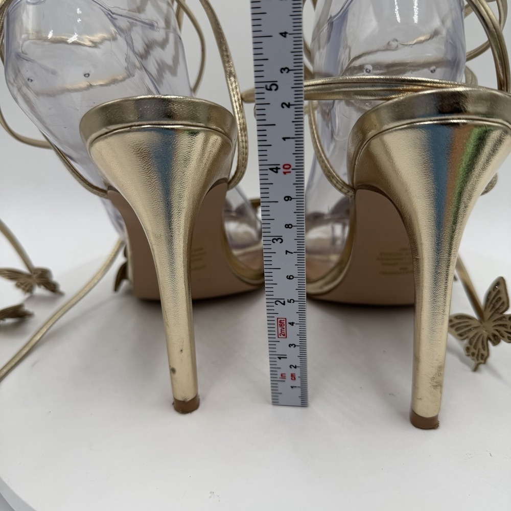 Steve Madden Utopia Gold Ankle Tie Butterfly Stiletto Heels Women's Size 9 Fairy - Picture 5 of 8